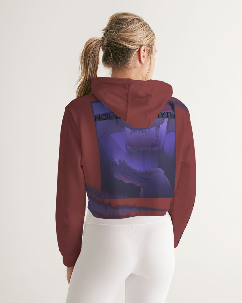 Nocturnal Myth Women's All-Over Print Cropped Hoodie