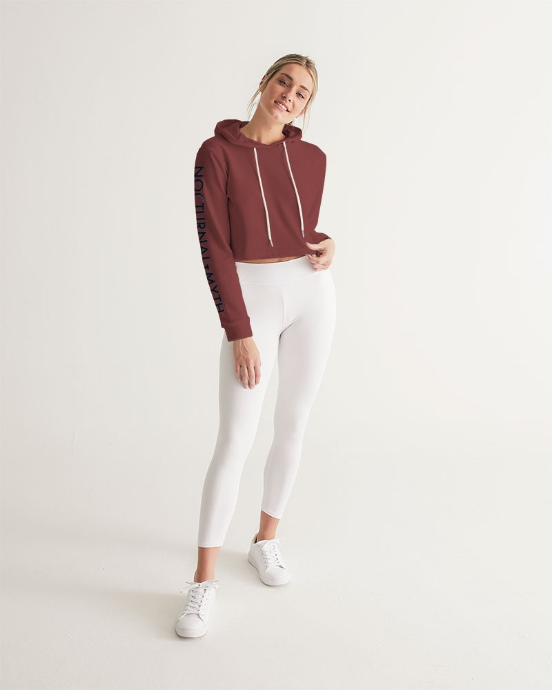 Nocturnal Myth Women's All-Over Print Cropped Hoodie
