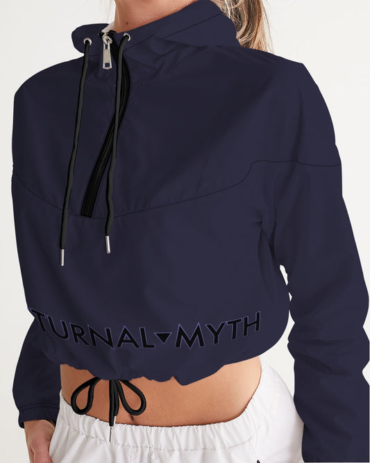 Nocturnal Myth Women's All-Over Print Cropped Windbreaker