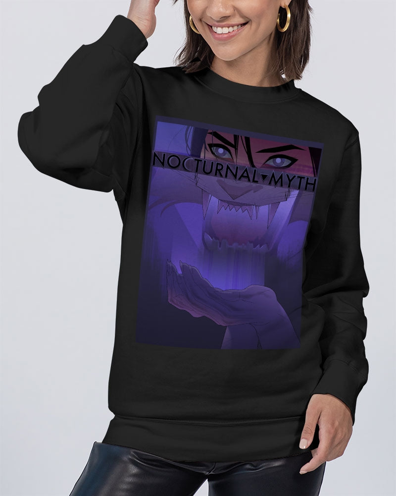 Nocturnal Myth Unisex Dark Purple Crewneck Sweatshirt