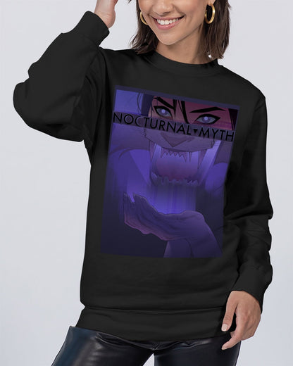 Nocturnal Myth Unisex Dark Purple Crewneck Sweatshirt