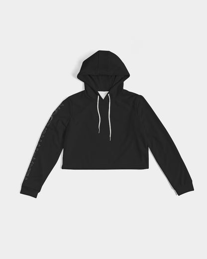 Solid Snake Women's Black Cropped Hoodie