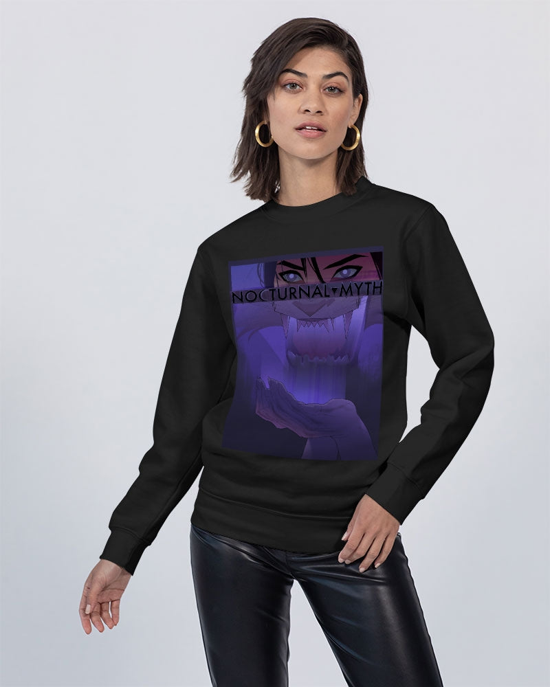 Nocturnal Myth Unisex Dark Purple Crewneck Sweatshirt